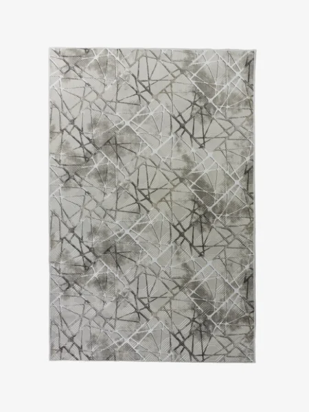 Modern Geometrisk Matta – Line Art Beige