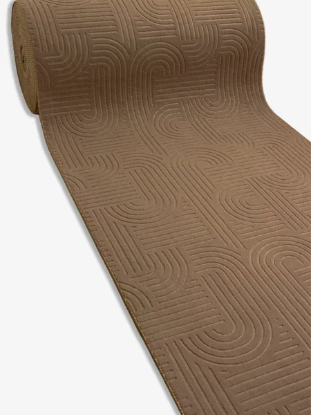 Måttanpassad Linea Relief Gångmatta – Sandfärgad