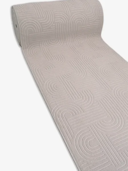 Måttanpassad Gångmatta Linea Relief – Cream