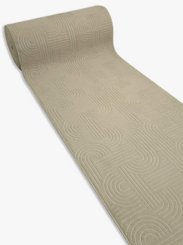 Måttanpassad Gångmatta Linea Relief - Cream