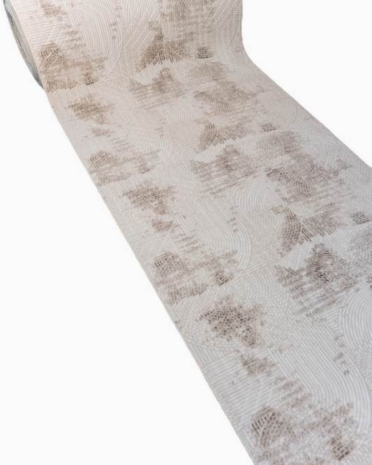 Vave krem gångmatta metervara 100 cm halkfri och tvättbar beige matta